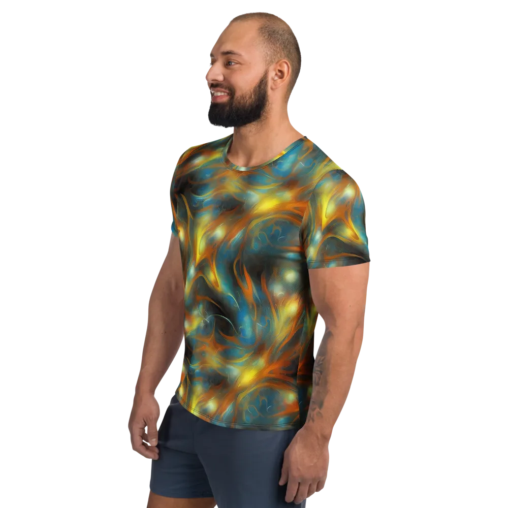 Wallis Warp on Men's Athletic T-Shirt — Left
