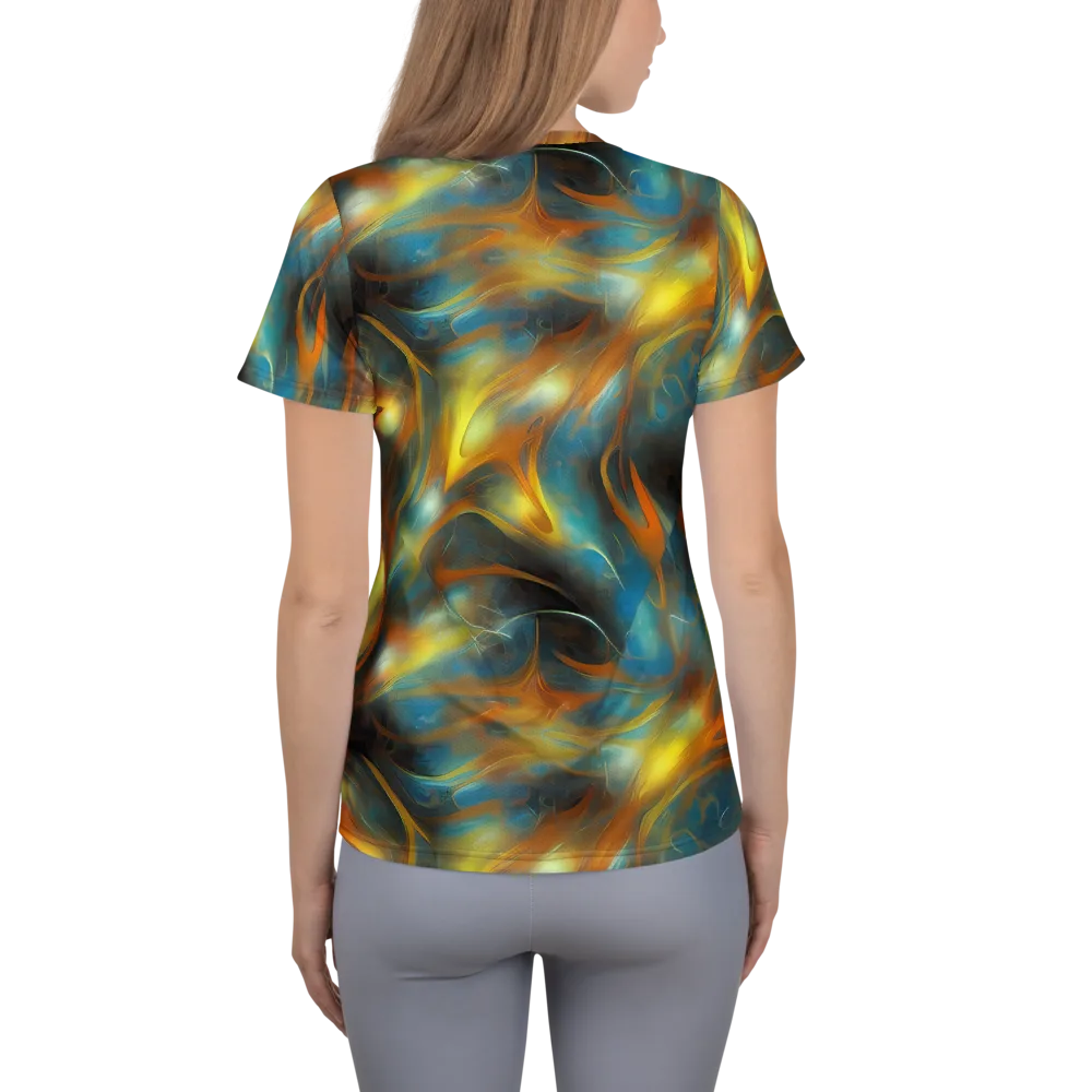 Wallis Warp on Women's Athletic T-Shirt — Back
