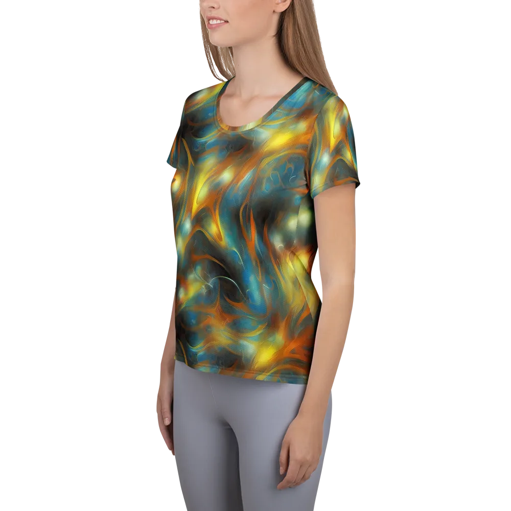 Wallis Warp on Women's Athletic T-Shirt — Left