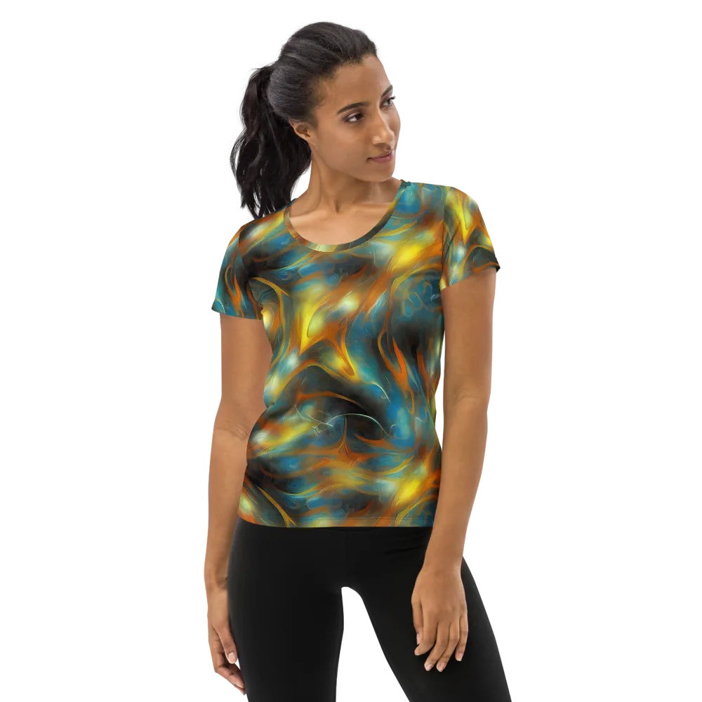 Wallis Warp on Women's Athletic T-Shirt — Front
