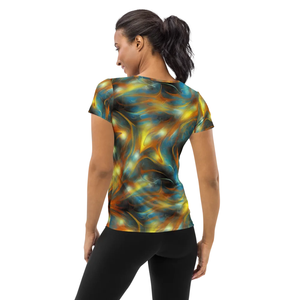 Wallis Warp on Women's Athletic T-Shirt — Back