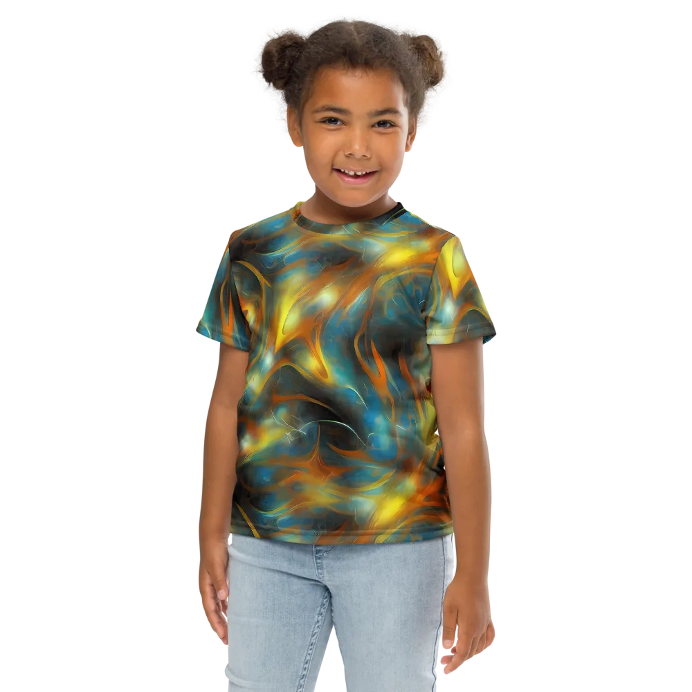 Wallis Warp on Kids Crew Neck T-Shirt — Front