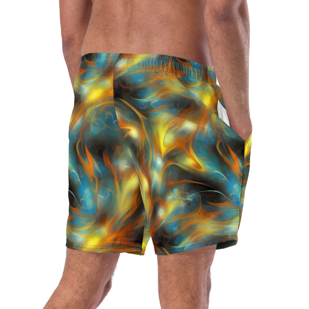 Wallis Warp on Swim Trunks — Right Back