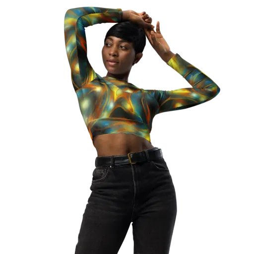 Wallis Warp on a Long Sleeve Crop Top