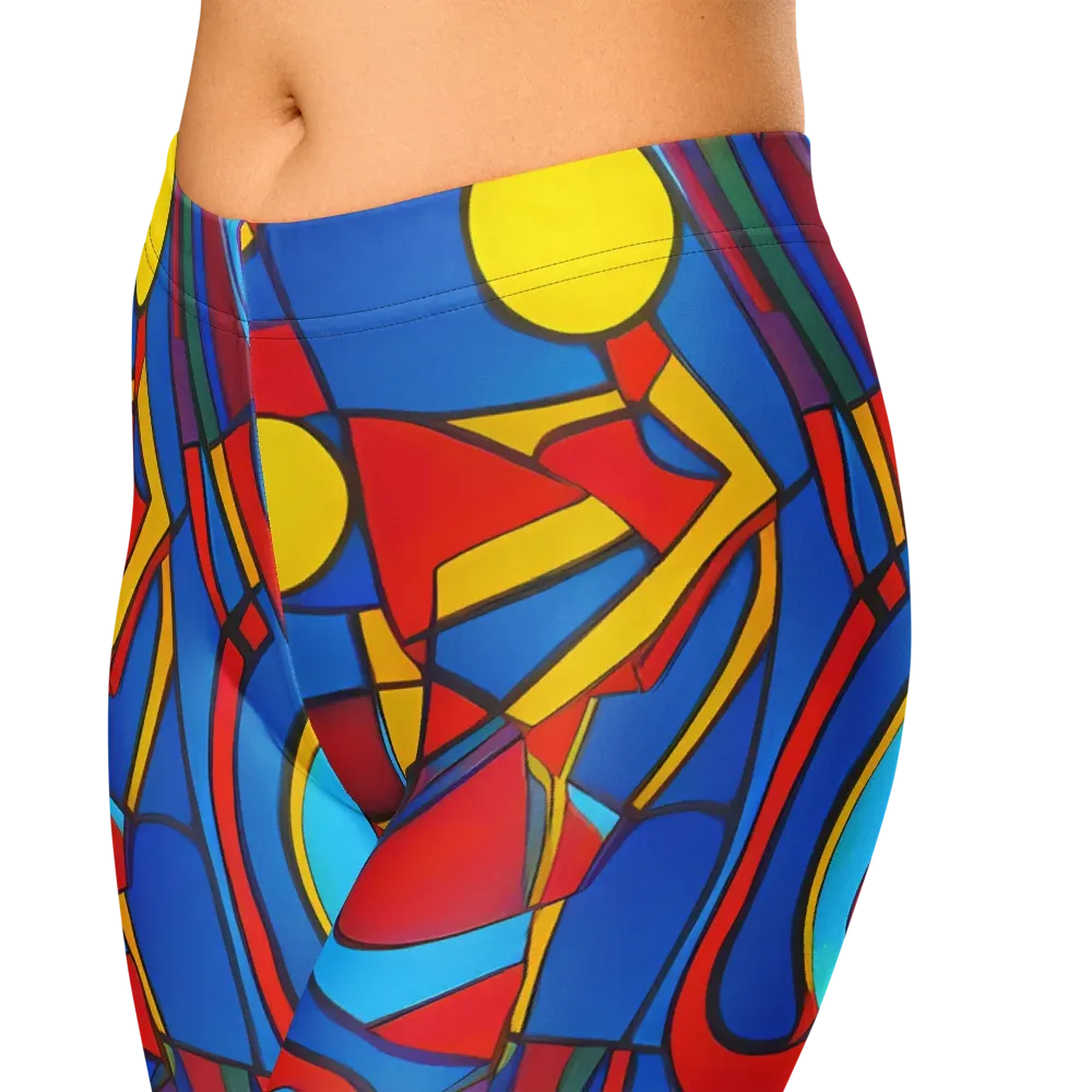 Mondrian Maze on Capri Leggings — Zoomed-in