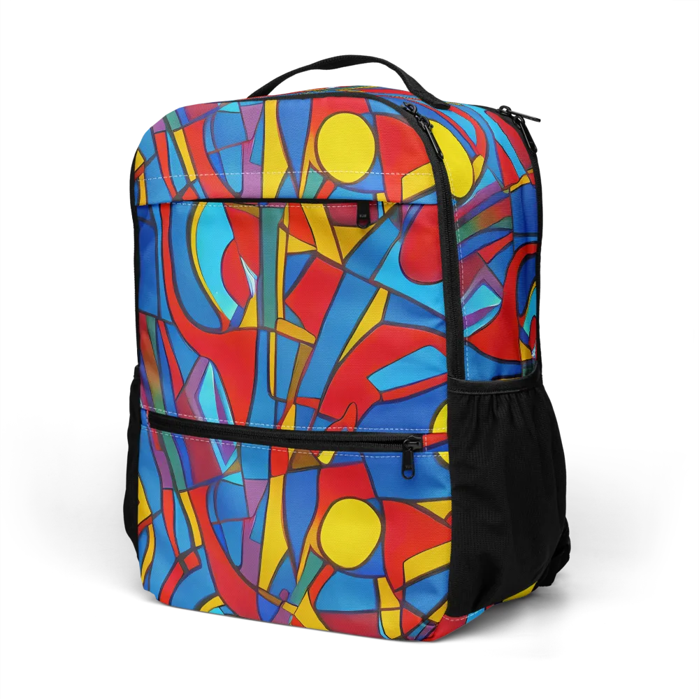 Mondrian Maze on Utility Backpack — Left Front