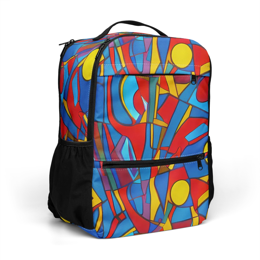 Mondrian Maze on Utility Backpack — Right Front