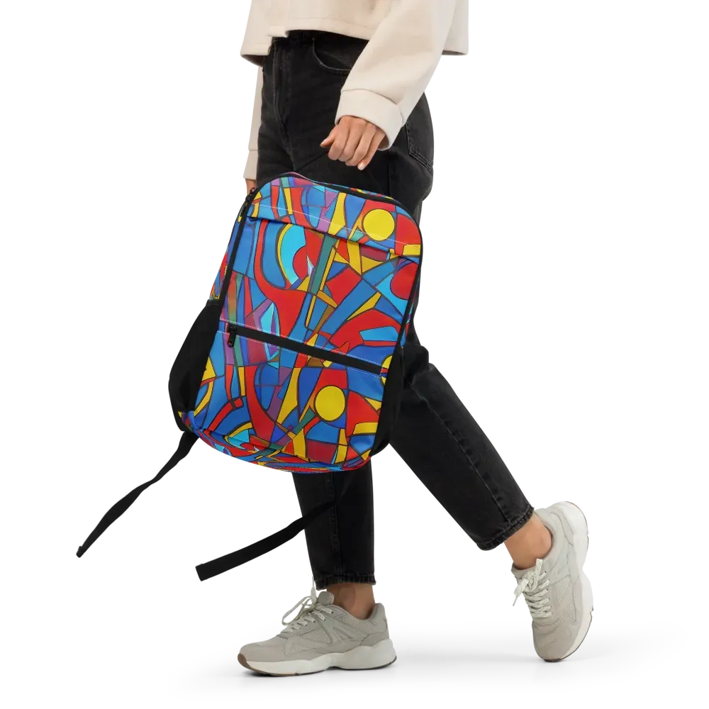 Mondrian Maze on Utility Backpack — Front