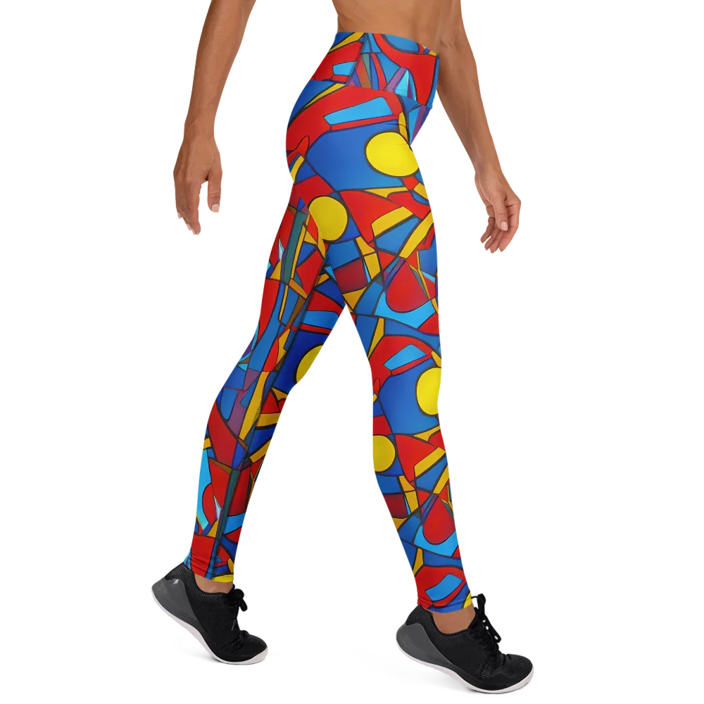 Mondrian Maze on Yoga Leggings — Right