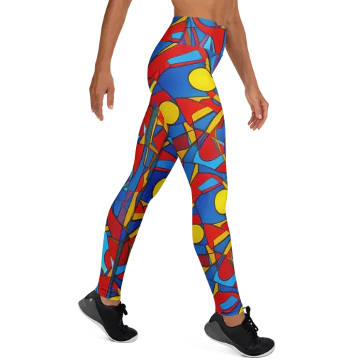 Mondrian Maze on a Yoga Leggings