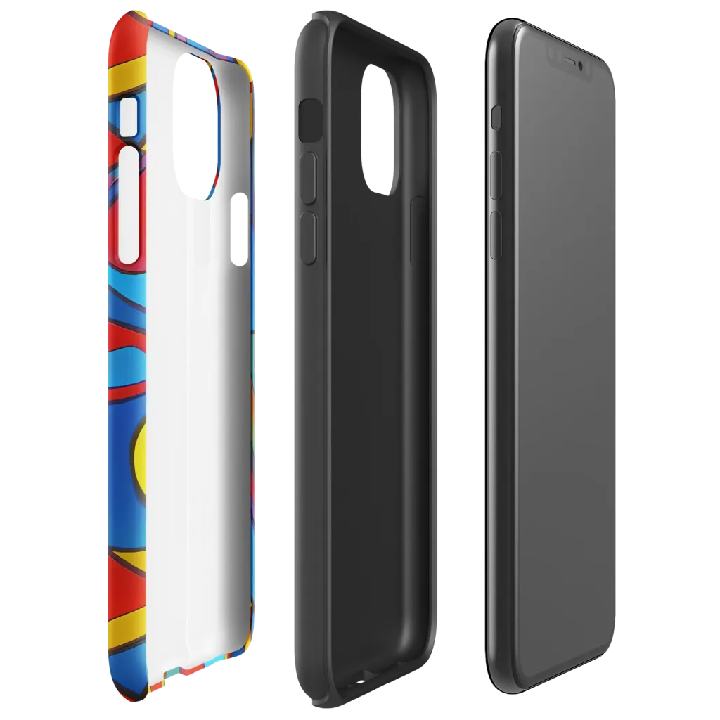 Mondrian Maze on Tough Case for iPhone® — Right