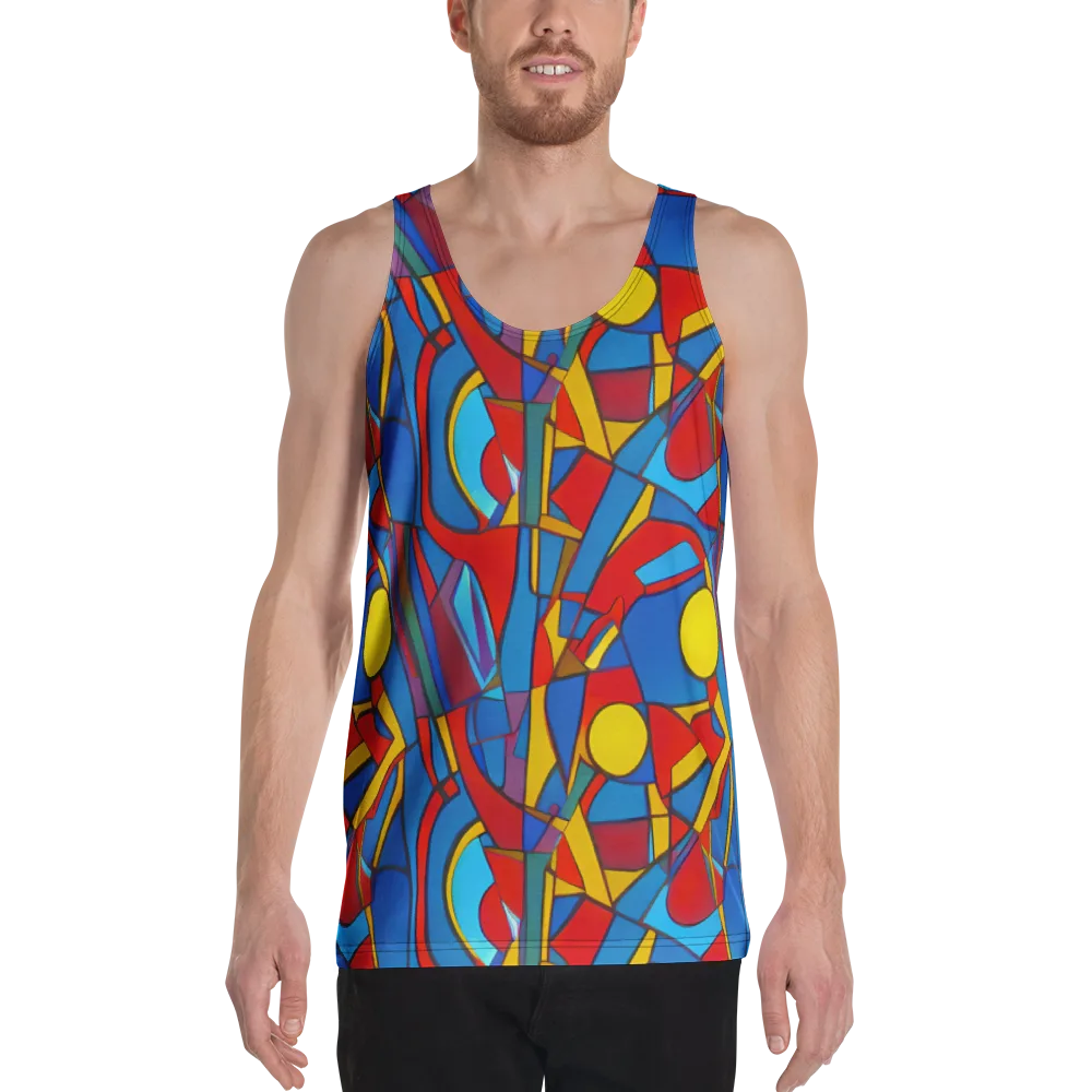Mondrian Maze on Men's Tank Top — Front