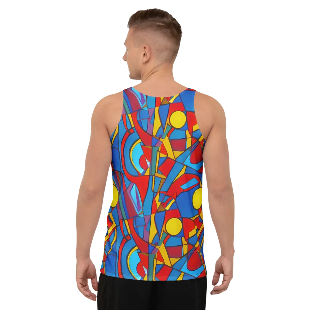 Mondrian Maze on Men's Tank Top — Back