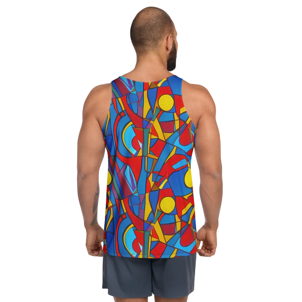 Mondrian Maze on Men's Tank Top — Back