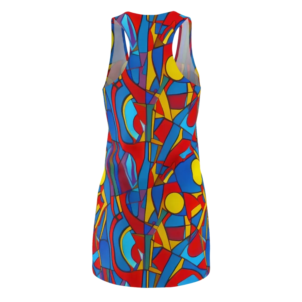Mondrian Maze on Racerback Dress — Back