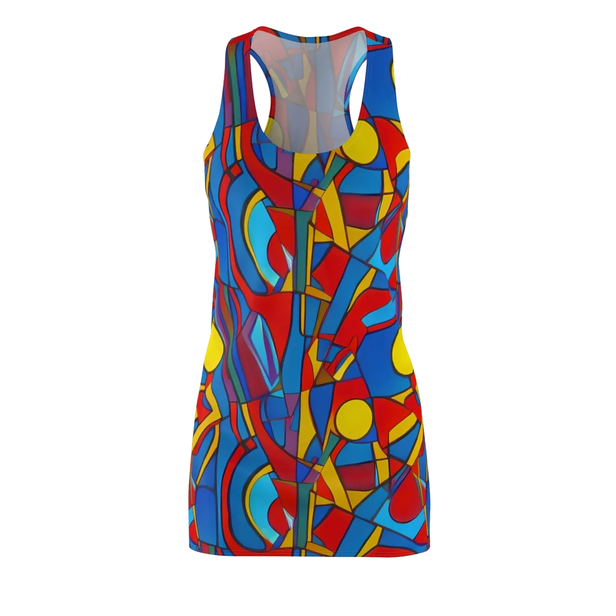 Mondrian Maze on Racerback Dress — Front