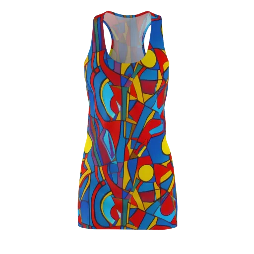 Mondrian Maze on a Racerback Dress