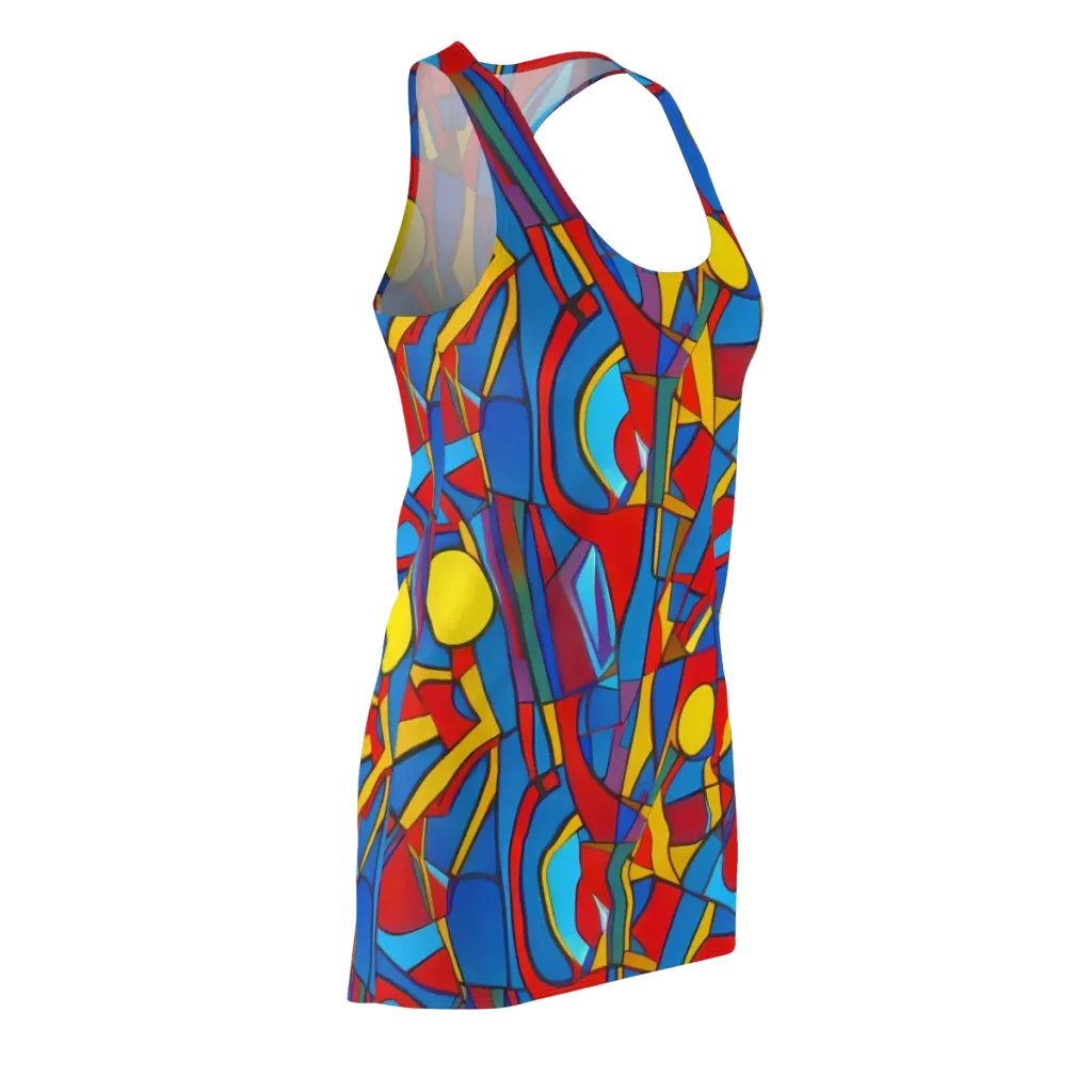 Mondrian Maze on Racerback Dress — Front Side