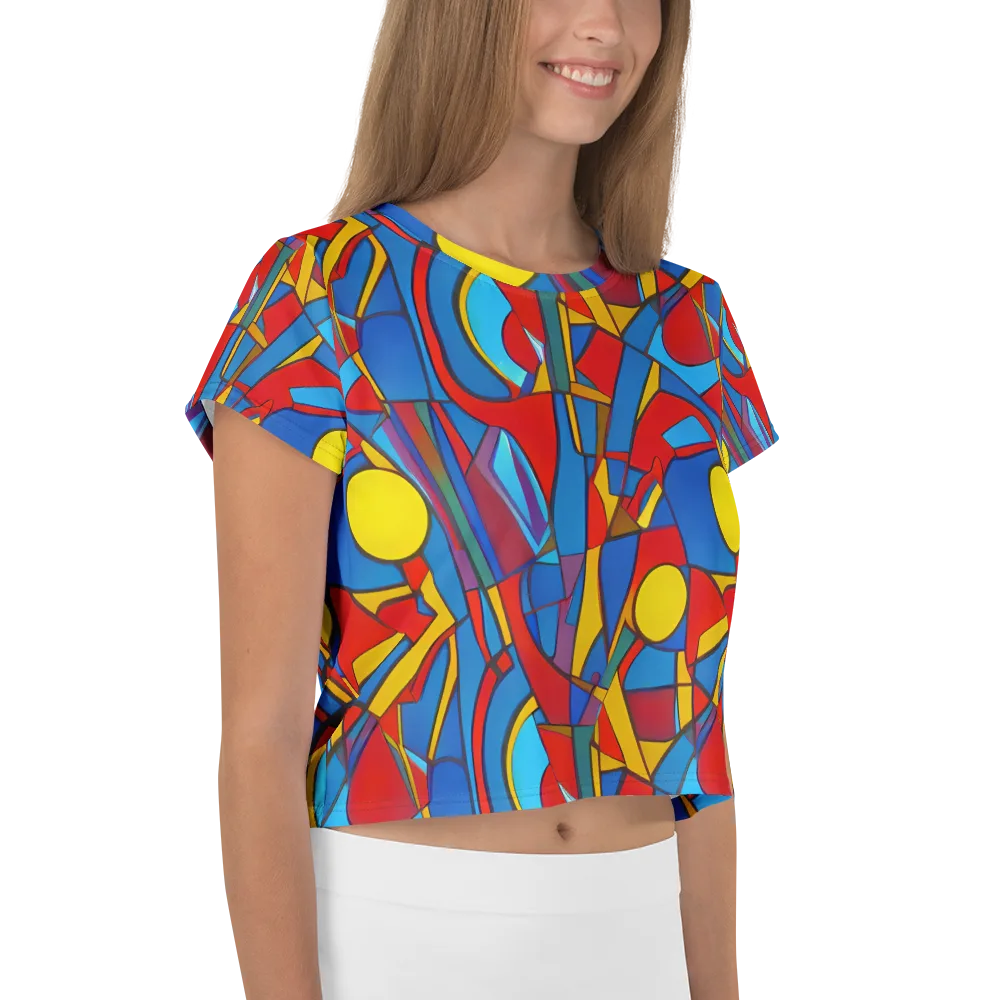 Mondrian Maze on Crop Tee — Right