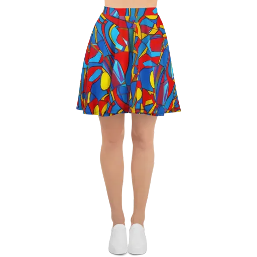 Mondrian Maze on a Skater Skirt