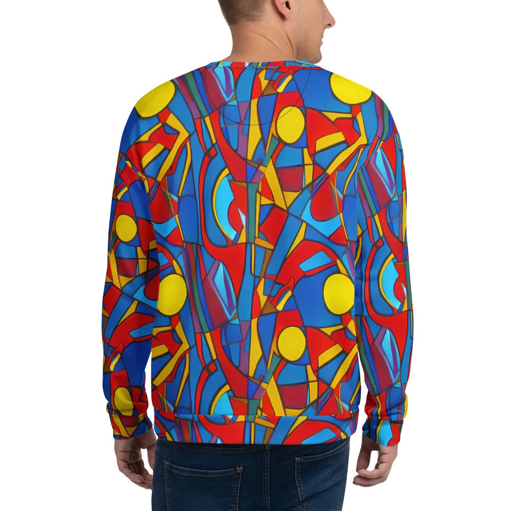 Mondrian Maze on Sweatshirt — Back