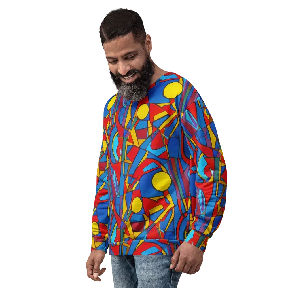 Mondrian Maze on Sweatshirt — Left Front