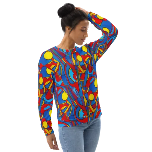 Mondrian Maze on a Sweatshirt