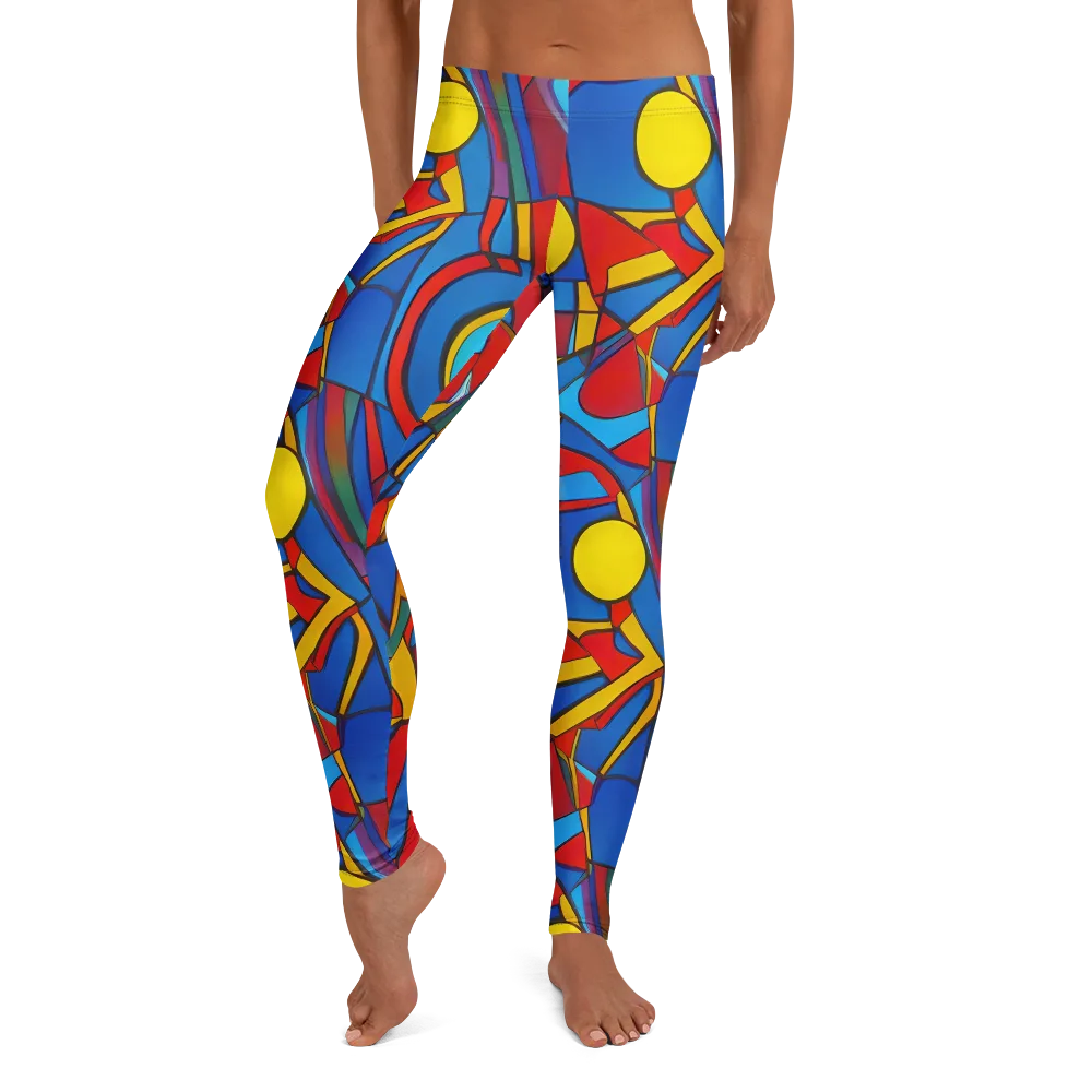 Mondrian Maze on Leggings — Front