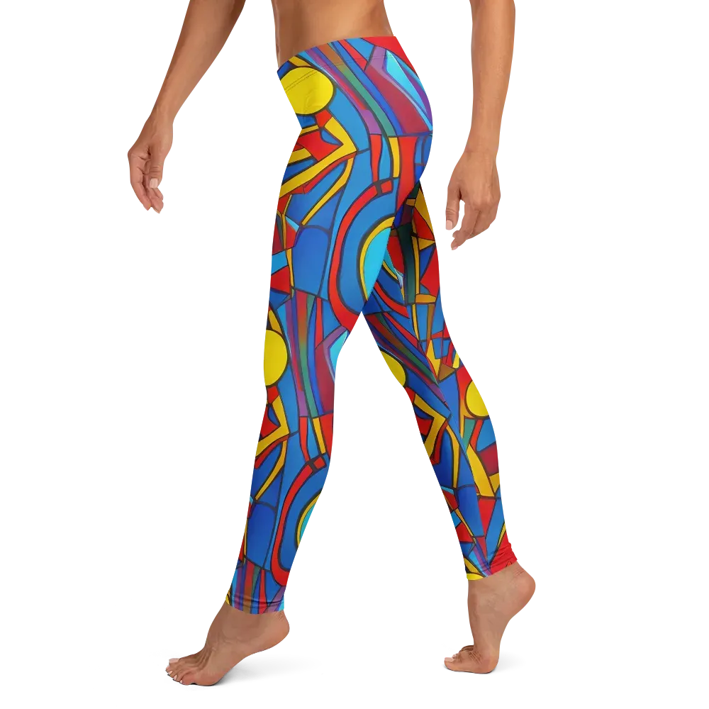 Mondrian Maze on Leggings — Left