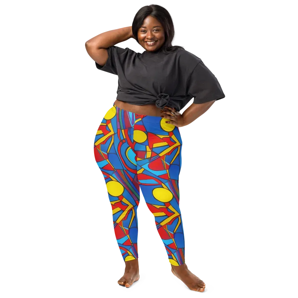 Mondrian Maze on Leggings — Front