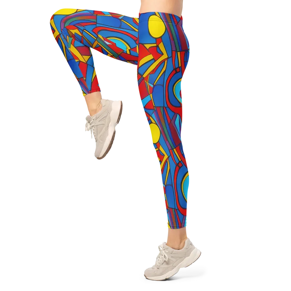 Mondrian Maze on Leggings — Left