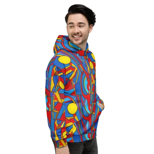Mondrian Maze on a Hoodie