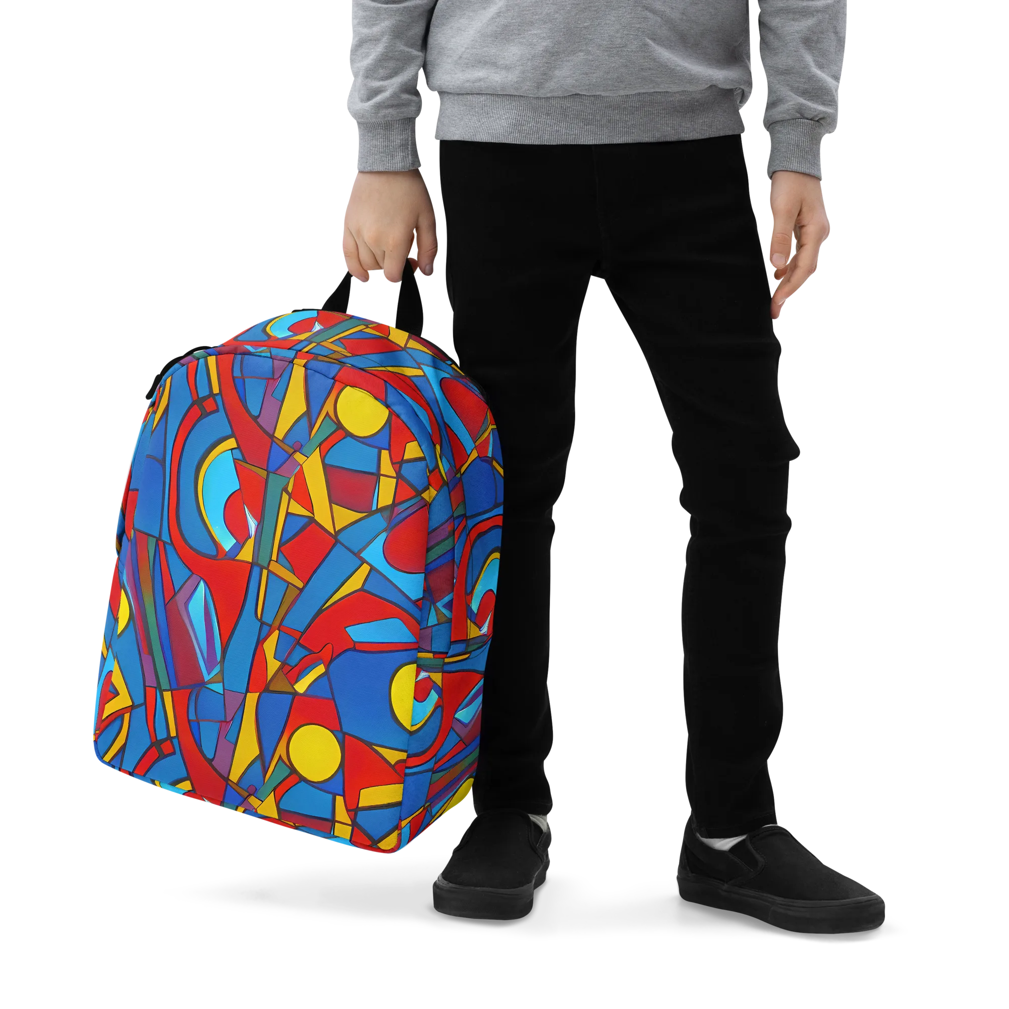 Mondrian Maze on Minimalist Backpack — Zoomed-in