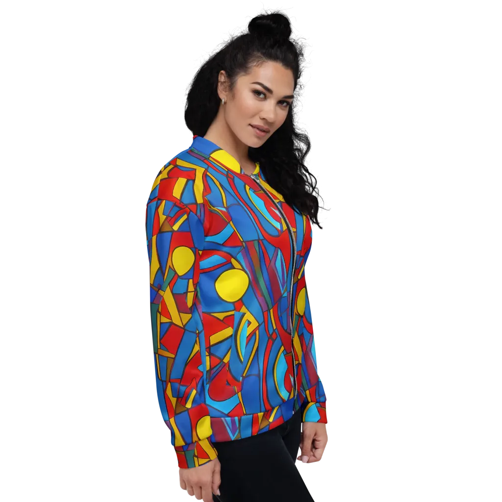 Mondrian Maze on Bomber Jacket — Right