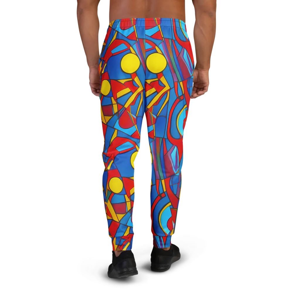 Mondrian Maze on Men's Joggers — Back