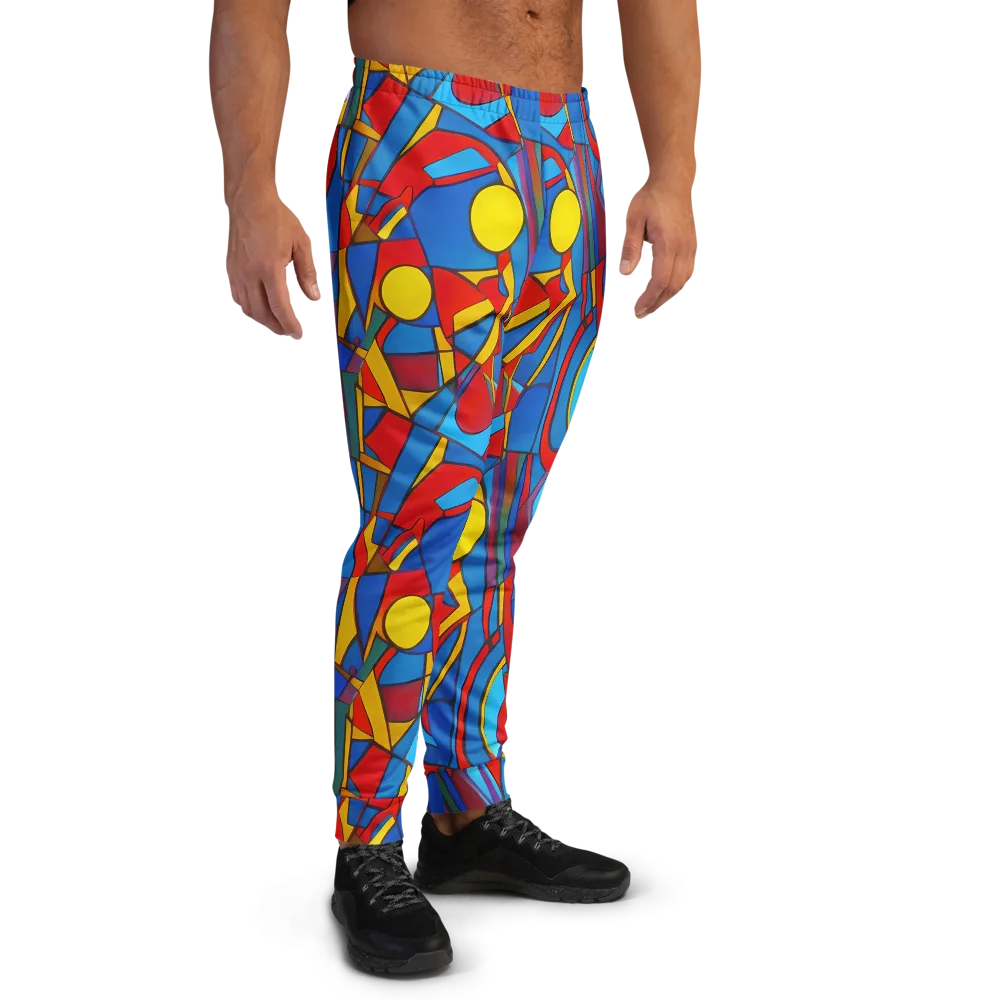 Mondrian Maze on Men's Joggers — Right