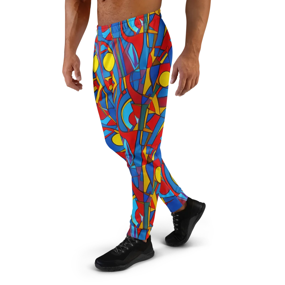 Mondrian Maze on Men's Joggers — Left