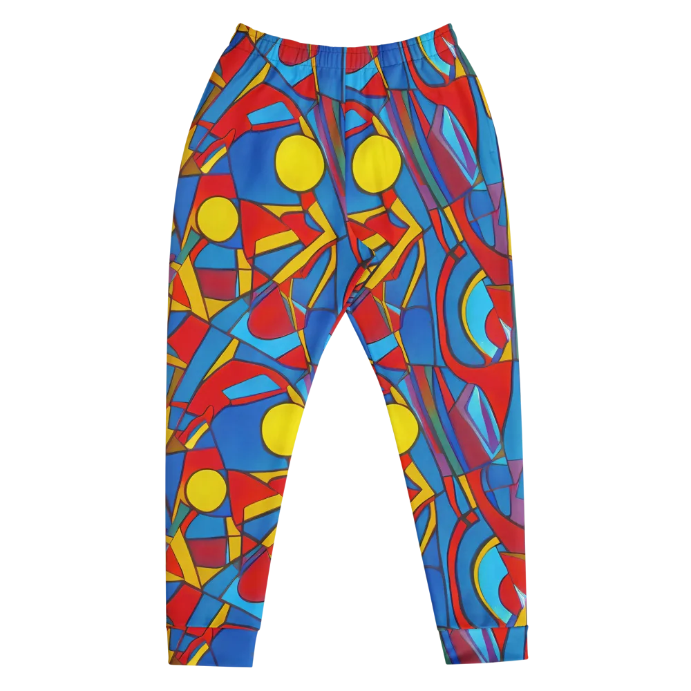 Mondrian Maze on Men's Joggers — Front