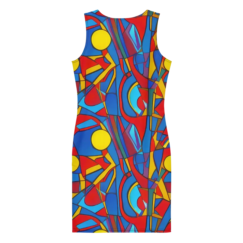 Mondrian Maze on Bodycon Dress — Back
