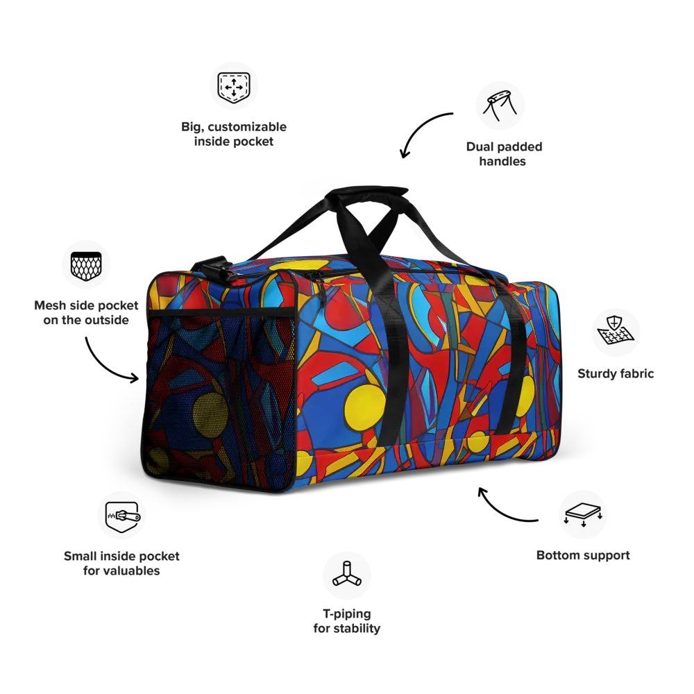 Mondrian Maze on Duffle Bag — Right Front