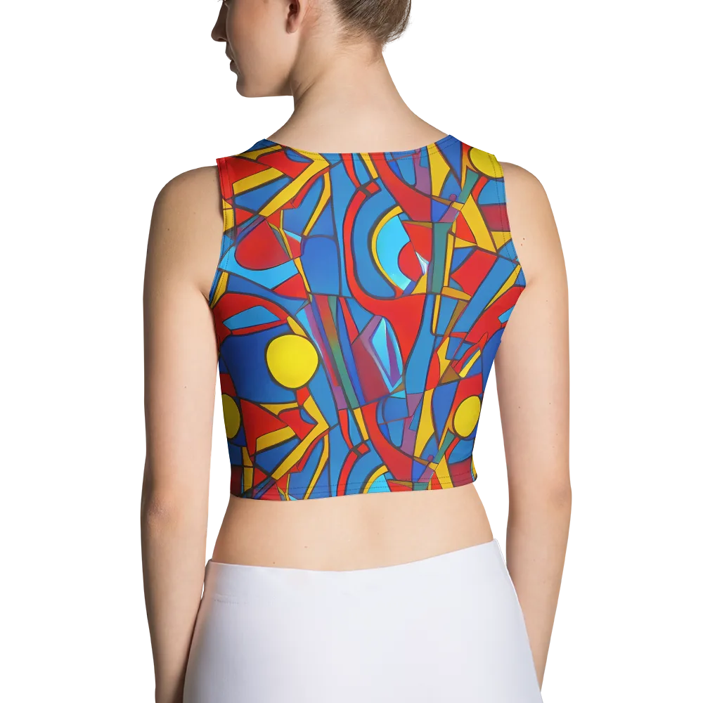 Mondrian Maze on Crop Top — Back