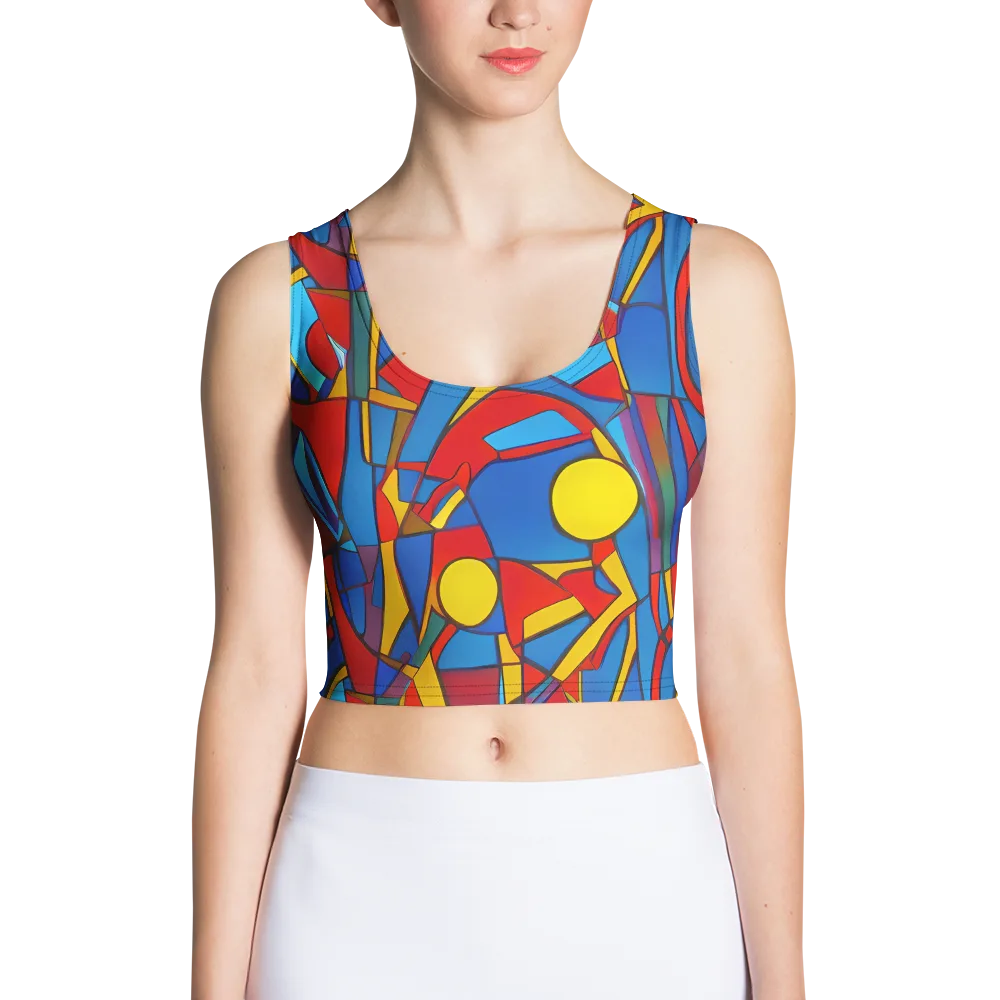 Mondrian Maze on Crop Top — Front
