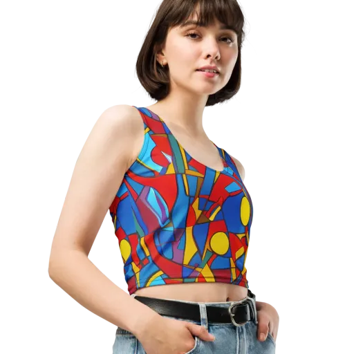 Mondrian Maze on a Crop Top