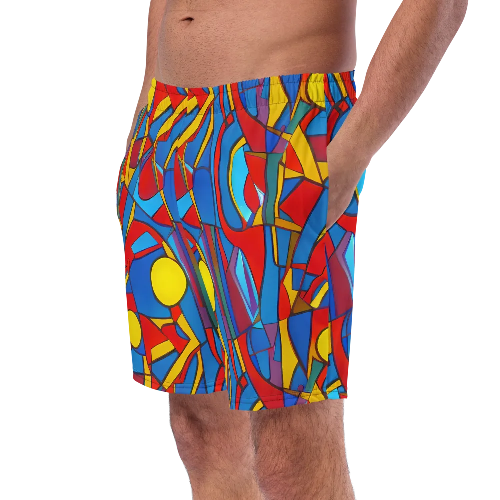 Mondrian Maze on Swim Trunks — Left Front