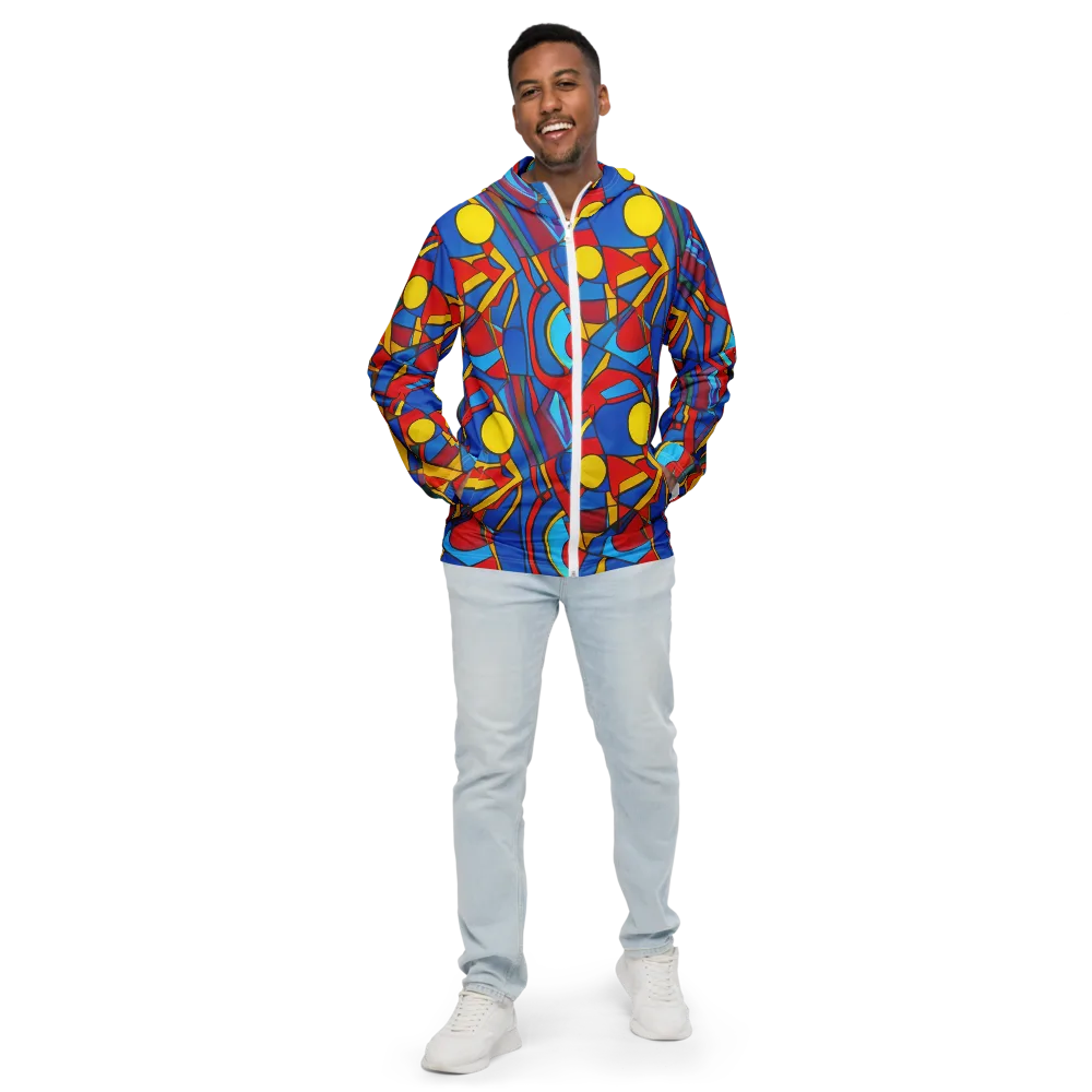 Mondrian Maze on Men's Windbreaker — Front