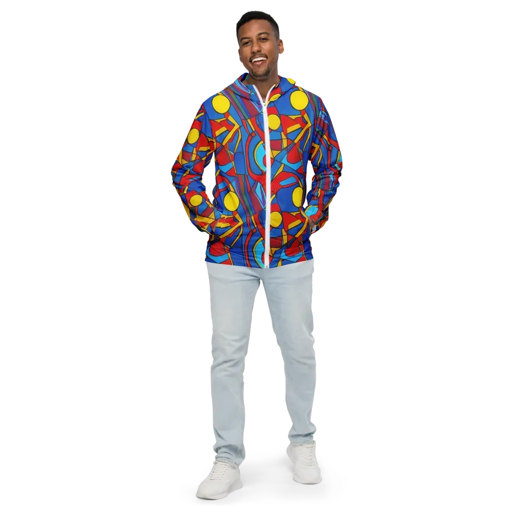 Mondrian Maze on Men's Windbreaker — Front