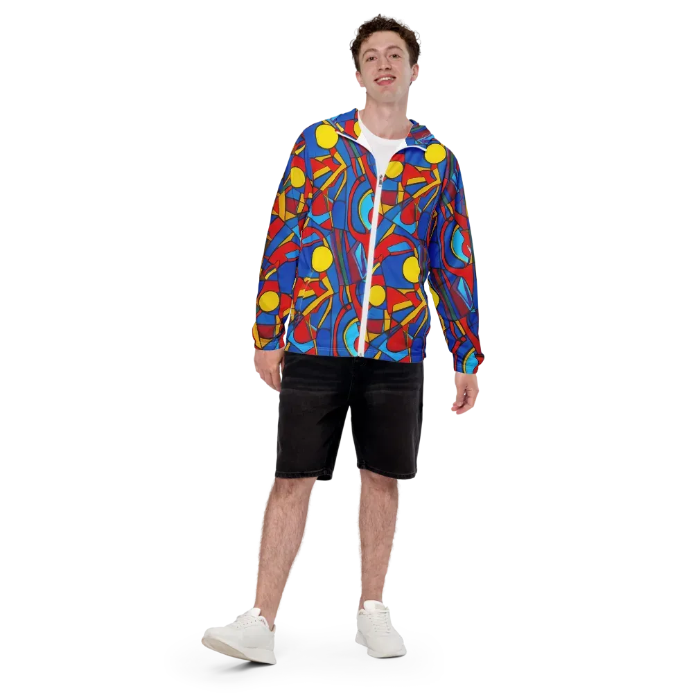 Mondrian Maze on Men's Windbreaker — Front