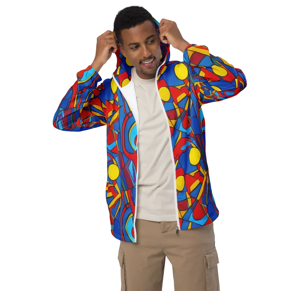 Mondrian Maze on Men's Windbreaker — Front
