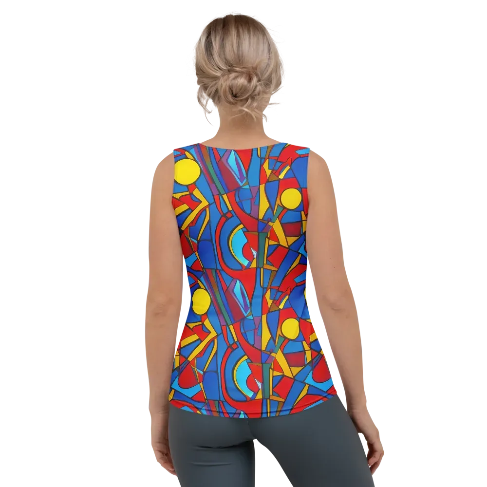 Mondrian Maze on Women's Tank Top — Back