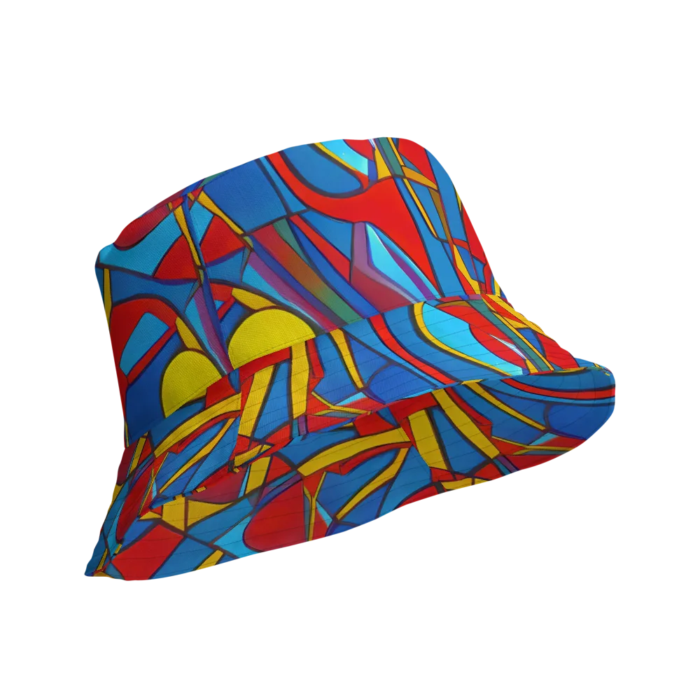 Mondrian Maze on Reversible Bucket Hat — Product details Outside